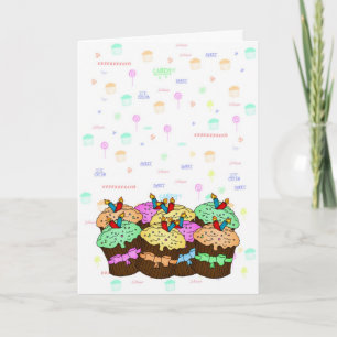 Cupcake Birthday Card - Sweet Birthday - Cupcake
