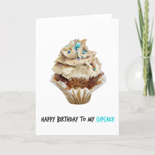 Cupcake Birthday Folded Greeting Card