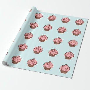 Cupcake Birthday Gift Wrapping Paper