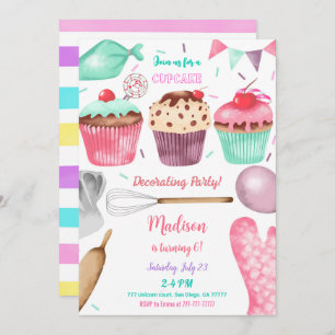 Cupcake Birthday Invitation