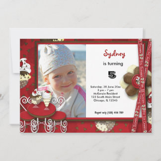 Cupcake Birthday Invitation