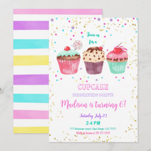 Cupcake Birthday Invitation