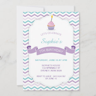 Cupcake Birthday Invitation - V2