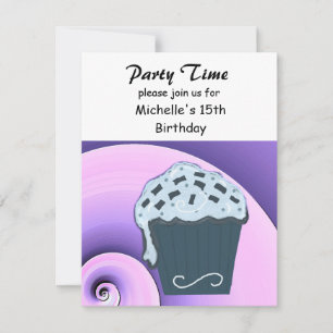 Cupcake Birthday Party Invitation