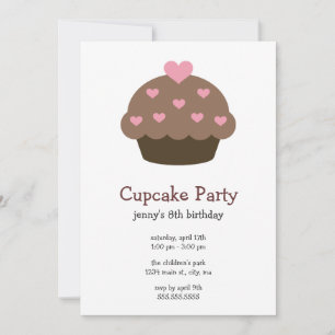 Cupcake Birthday Party Invitations
