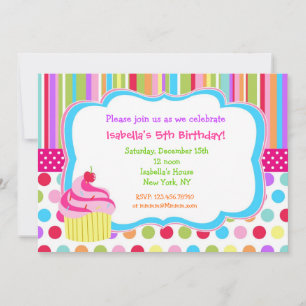 Cupcake Birthday Party Invitations