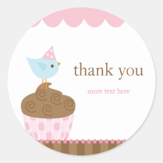 Cupcake Birthday Party Stickers