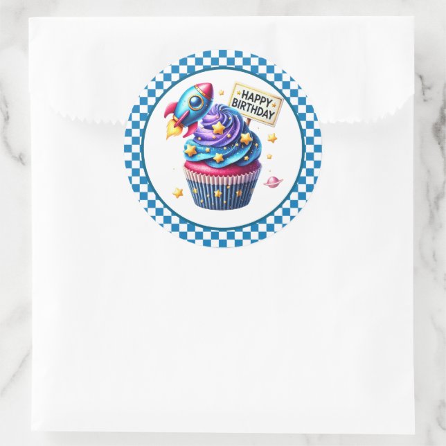 Cupcake Birthday Stickers (Bag)