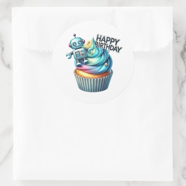 Cupcake Birthday Stickers (Bag)