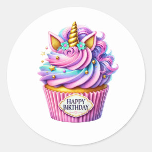 Cupcake Birthday Stickers