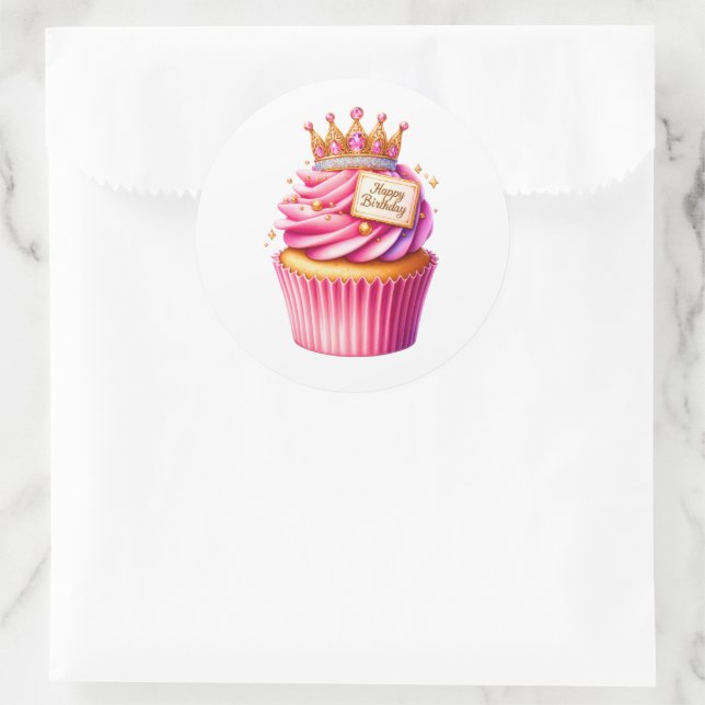 Cupcake Birthday Stickers (Bag)
