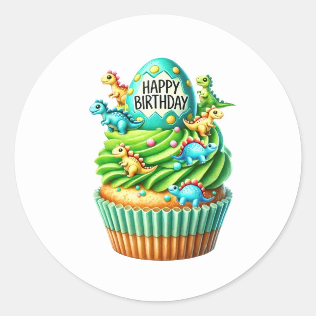Cupcake Birthday Stickers (Front)
