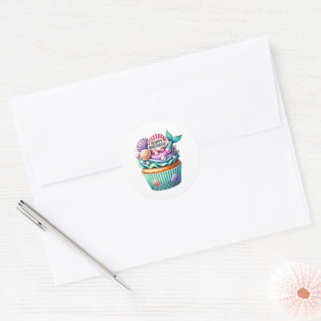 Cupcake Birthday Stickers (Envelope)