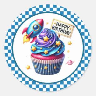 Cupcake Birthday Stickers