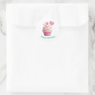 Cupcake Birthday Stickers