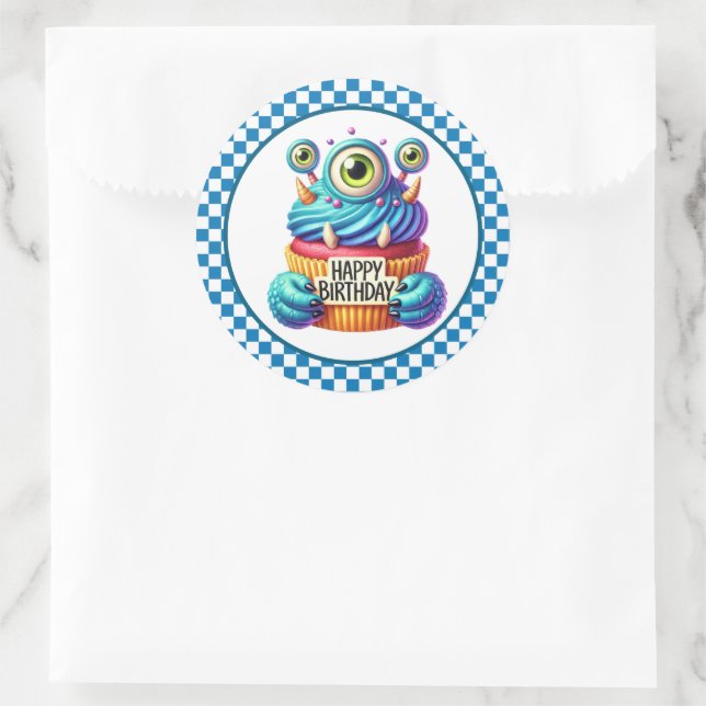 Cupcake Birthday Stickers (Bag)