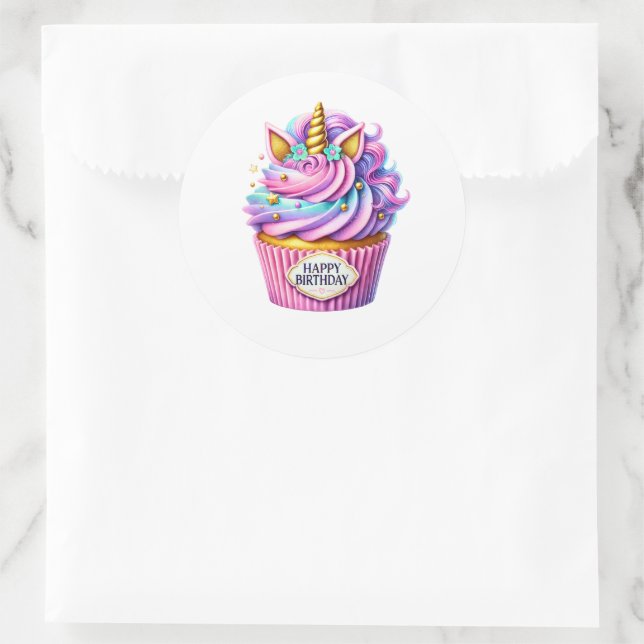 Cupcake Birthday Stickers (Bag)