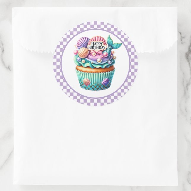 Cupcake Birthday Stickers (Bag)