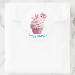 Cupcake Birthday Stickers