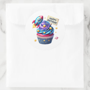 Cupcake Birthday Stickers