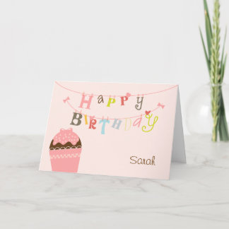 Cupcake Birthday String Card