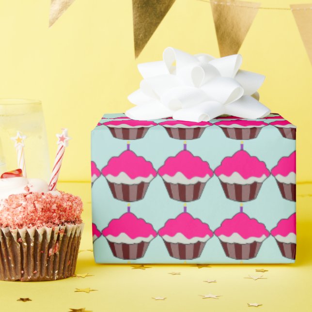 CUPCAKE BIRTHDAY WRAPPING PAPER (Birthday Party)