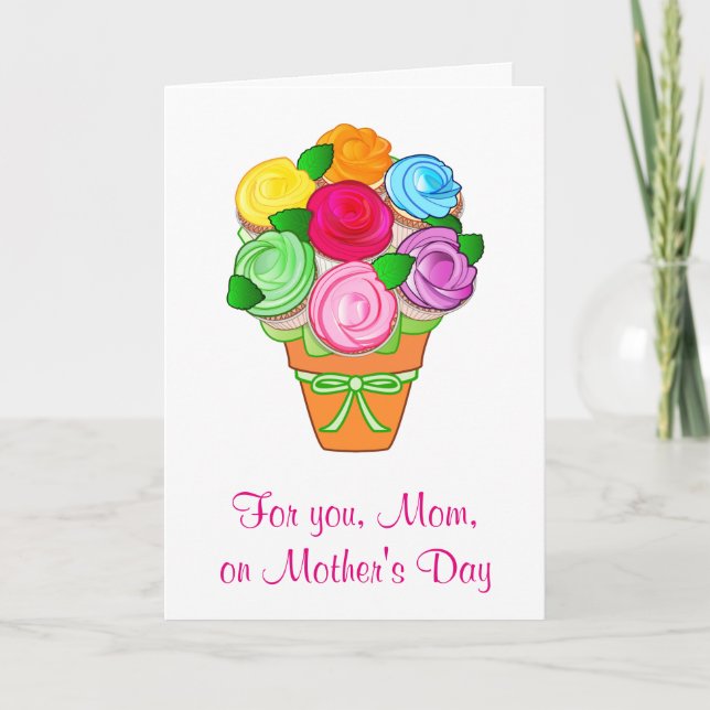 Cupcake Bouquet: Happy Mother's Day! Card (Front)
