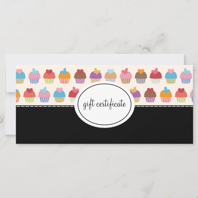 Cupcake Boutique Style Gift Certificates (Front)