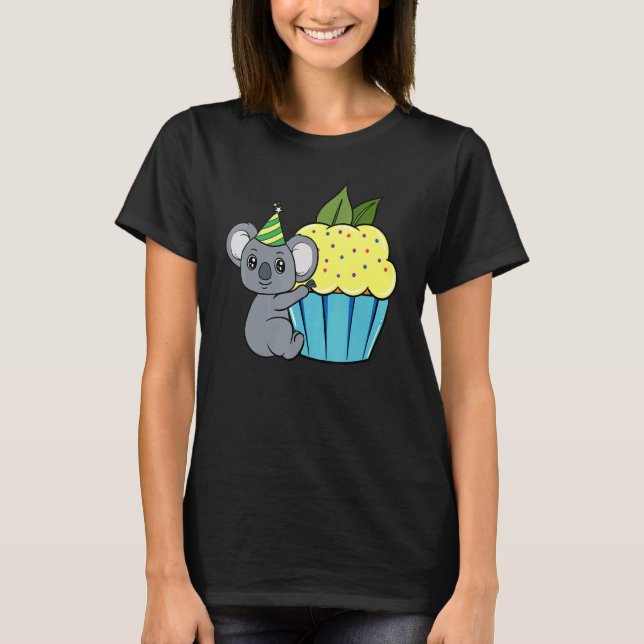 Cupcake Bun Bday Koala  Fairy Cake Pastry Chef Bak T-Shirt (Front)