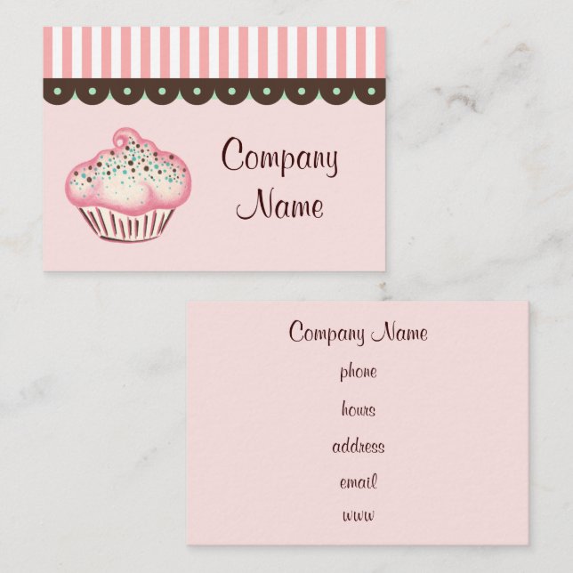 Cupcake Business Card (Front/Back)