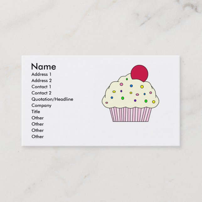 Cupcake Business Card (Front)