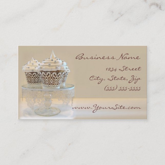 Cupcake Business Card Champaign (Front)