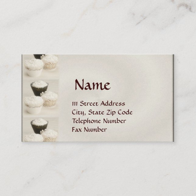 Cupcake Business Cards (Front)