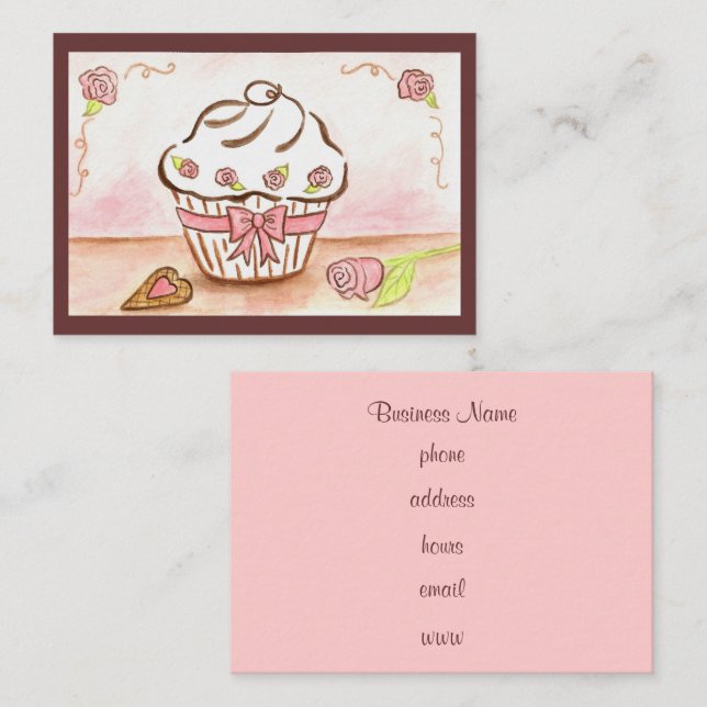 Cupcake Business Cards (Front/Back)
