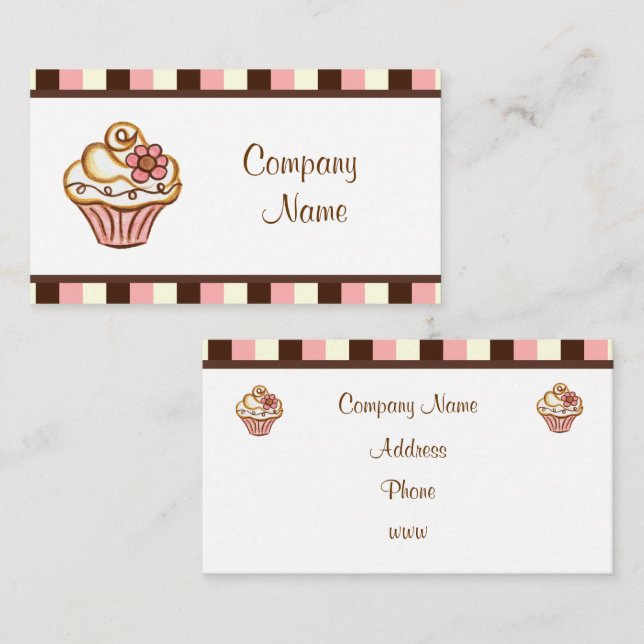 Cupcake Business Cards (Front/Back)