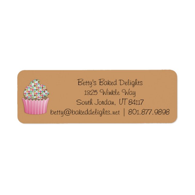 Cupcake Business Labels (Front)