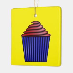 Cupcake by Kenneth Yoncich Ceramic Tree Decoration