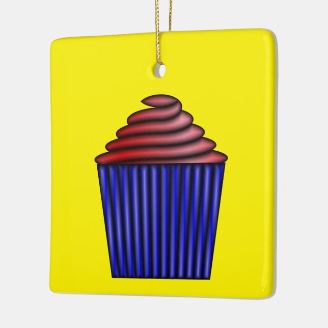 Cupcake by Kenneth Yoncich Ceramic Tree Decoration (Left)