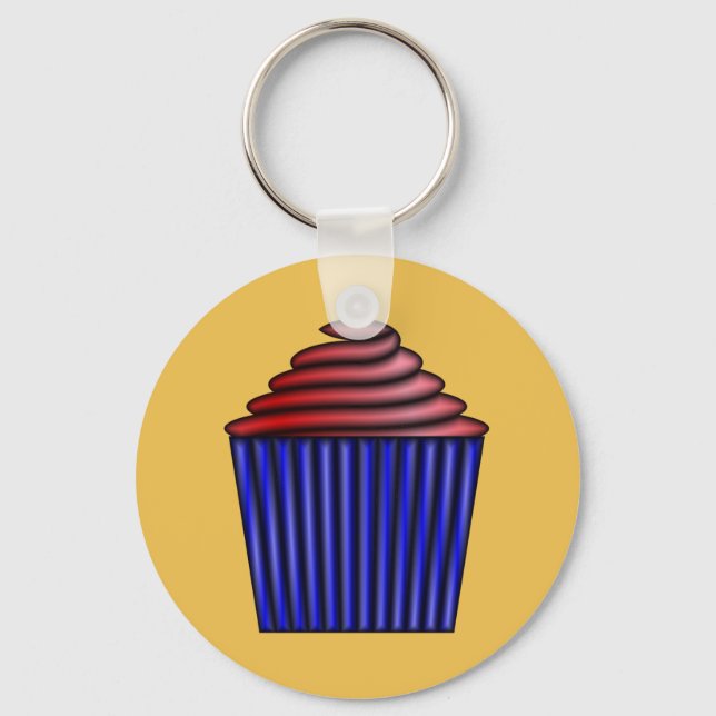 Cupcake by Kenneth Yoncich Key Ring (Front)