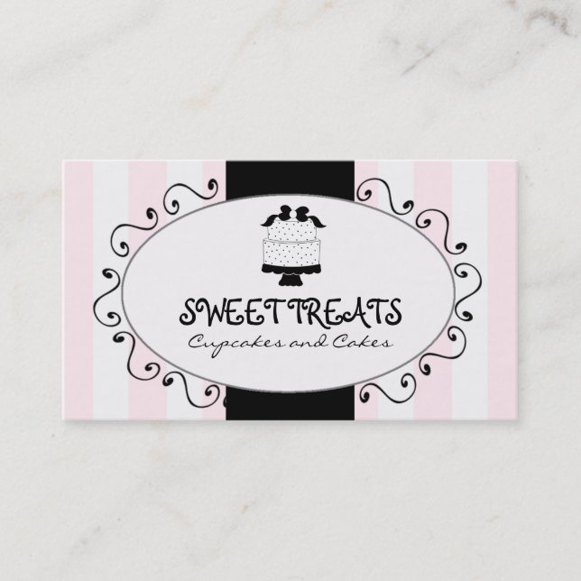 Cupcake Cake Bakery Business Cards (Front)
