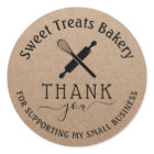 Cupcake Cake Bakery Thank You Order Rustic Kraft 