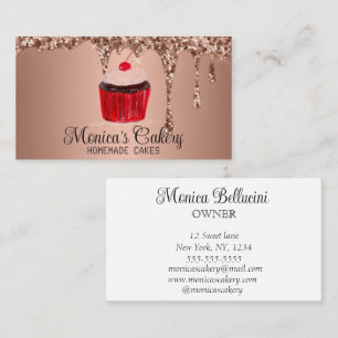 Cupcake Cakes Desserts Sweets Homemade bakery Business Card