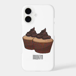 Cupcake cartoon illustration 