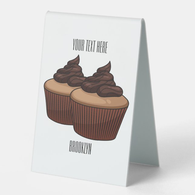 Cupcake cartoon illustration  (Front)