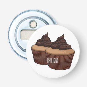 Cupcake cartoon illustration bottle opener
