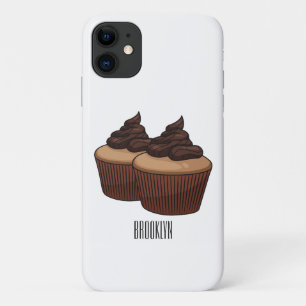 Cupcake cartoon illustration  iPhone 11 case