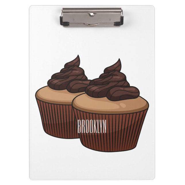 Cupcake cartoon illustration  clipboard (Front)