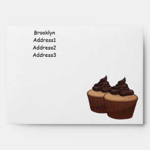 Cupcake cartoon illustration envelope