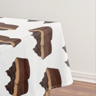 Cupcake cartoon illustration tablecloth