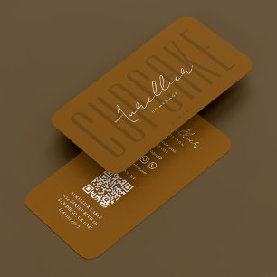 Cupcake Caterer Bakery Brown Chocolate Modern  Business Card
